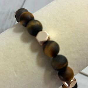 Nancz Artisan’s Nook | “Earth & Anchor” 8mm Expresso & Gold Luxury Bracelet